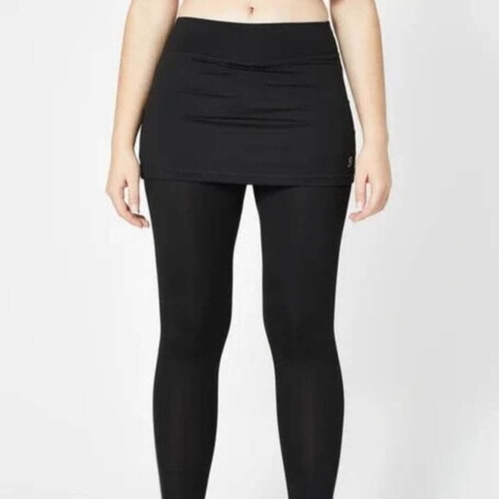 Sofibella Warmer Skirt Legging skapri Black sz SMALL tennis hike Ball Pockets